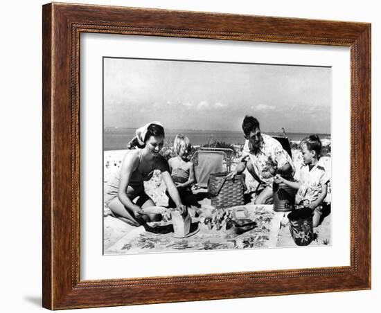 Beach Picnic-null-Framed Photographic Print