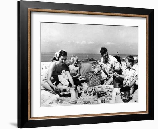 Beach Picnic-null-Framed Photographic Print