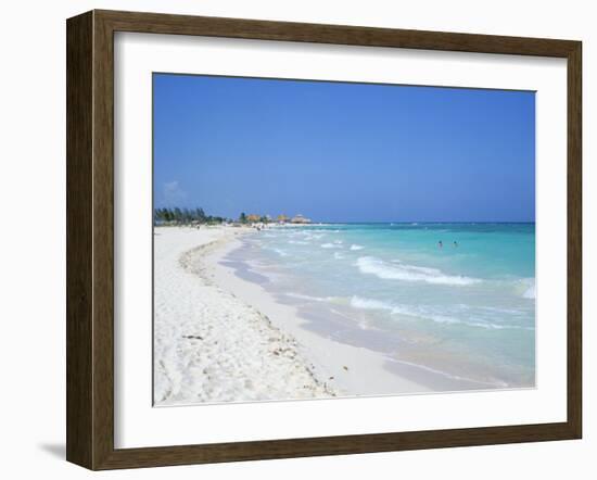 Beach, Playa Del Carmen, Yucatan, Mexico, North America-John Miller-Framed Photographic Print