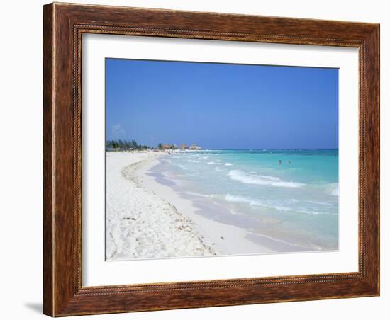 Beach, Playa Del Carmen, Yucatan, Mexico, North America-John Miller-Framed Photographic Print