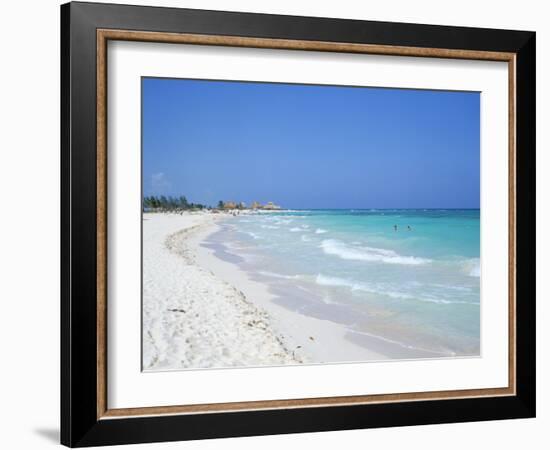 Beach, Playa Del Carmen, Yucatan, Mexico, North America-John Miller-Framed Photographic Print