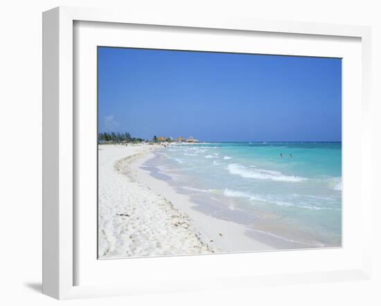 Beach, Playa Del Carmen, Yucatan, Mexico, North America-John Miller-Framed Photographic Print