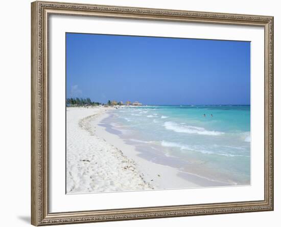 Beach, Playa Del Carmen, Yucatan, Mexico, North America-John Miller-Framed Photographic Print