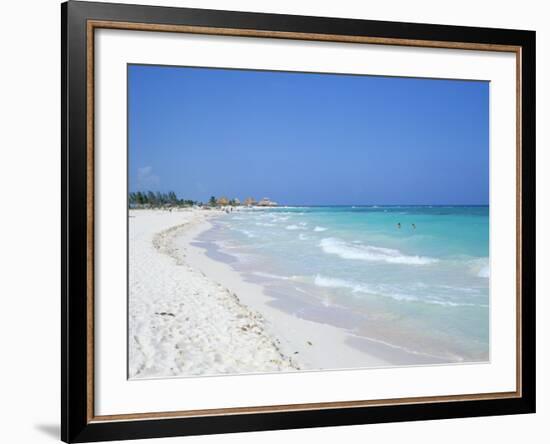 Beach, Playa Del Carmen, Yucatan, Mexico, North America-John Miller-Framed Photographic Print