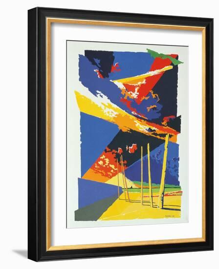 Beach Posts, La Rocque, 1984-Derek Crow-Framed Giclee Print