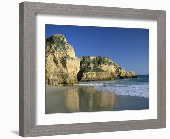 Beach, Praia Da Rocha, Algarve, Portugal-Amanda Hall-Framed Photographic Print