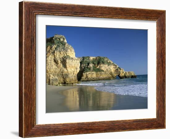 Beach, Praia Da Rocha, Algarve, Portugal-Amanda Hall-Framed Photographic Print