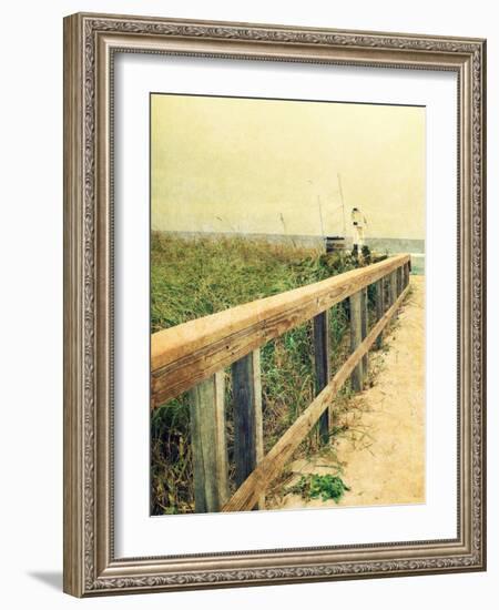 Beach Rails I-Lisa Hill Saghini-Framed Art Print