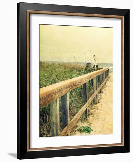 Beach Rails I-Lisa Hill Saghini-Framed Art Print