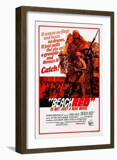 Beach Red, Cornel Wilde (Front), 1967-null-Framed Art Print