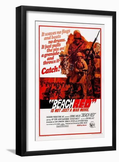 Beach Red, Cornel Wilde (Front), 1967-null-Framed Art Print