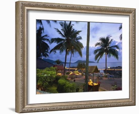 Beach Restaurant at Dusk, Patong, Phuket, Thailand, Southeast Asia-Tomlinson Ruth-Framed Photographic Print