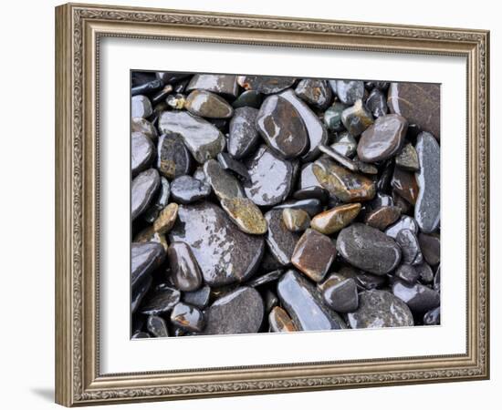 Beach rock detail-Savanah Plank-Framed Photo