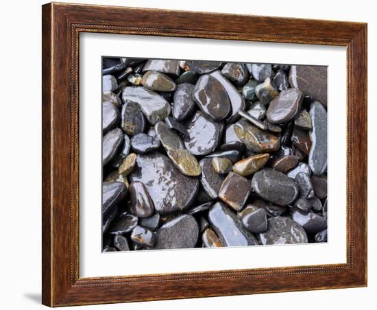 Beach rock detail-Savanah Plank-Framed Photo