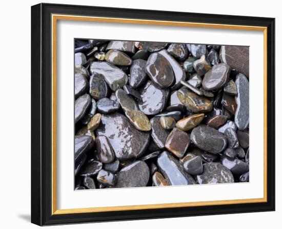 Beach rock detail-Savanah Plank-Framed Photo