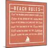 Beach Rules - Coral - Detail-The Vintage Collection-Mounted Giclee Print