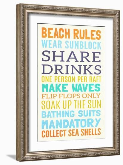 Beach Rules I-SD Graphics Studio-Framed Art Print