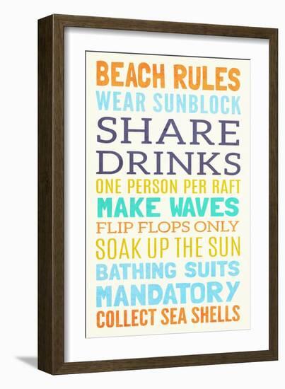 Beach Rules I-SD Graphics Studio-Framed Art Print