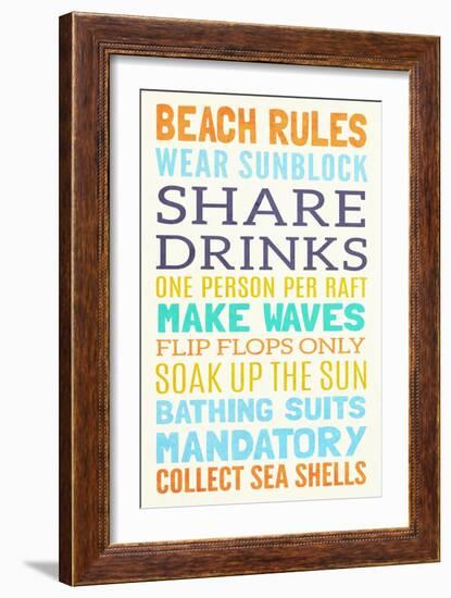 Beach Rules I-SD Graphics Studio-Framed Art Print