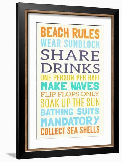 Beach Rules I-SD Graphics Studio-Framed Art Print