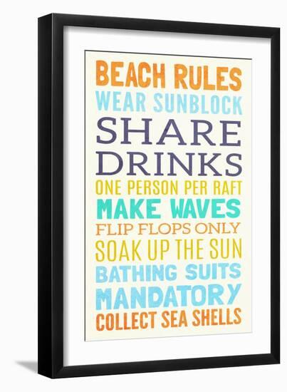 Beach Rules I-SD Graphics Studio-Framed Art Print