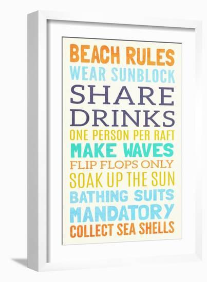 Beach Rules I-SD Graphics Studio-Framed Art Print