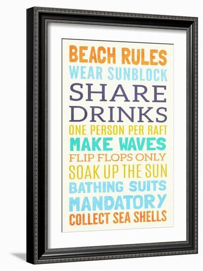 Beach Rules I-SD Graphics Studio-Framed Art Print