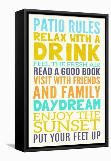 Beach Rules II-SD Graphics Studio-Framed Stretched Canvas