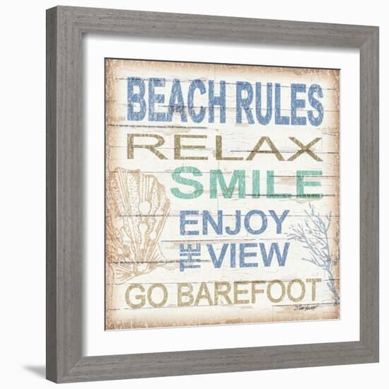 Beach Rules Sq-Todd Williams-Framed Art Print