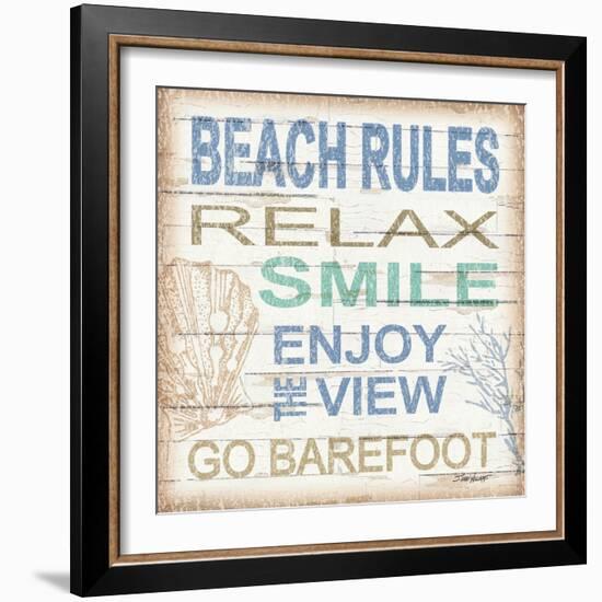 Beach Rules Sq-Todd Williams-Framed Art Print