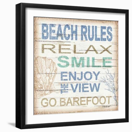 Beach Rules Sq-Todd Williams-Framed Art Print