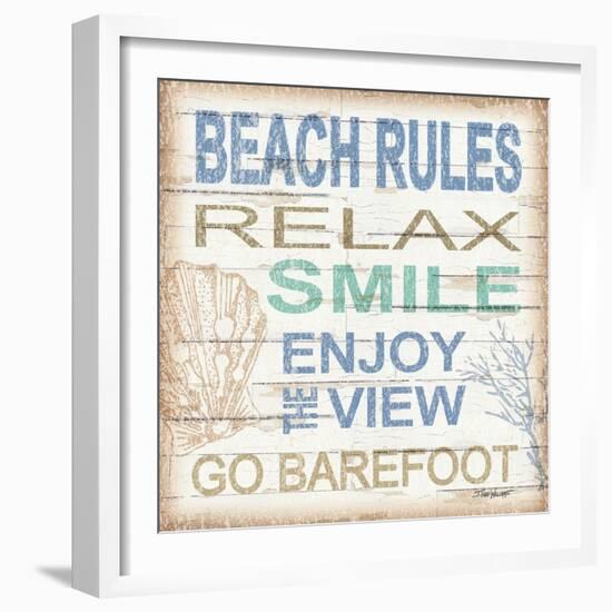 Beach Rules Sq-Todd Williams-Framed Art Print