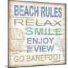 Beach Rules Sq-Todd Williams-Mounted Art Print