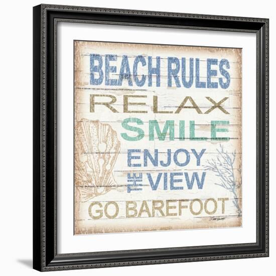 Beach Rules Sq-Todd Williams-Framed Art Print