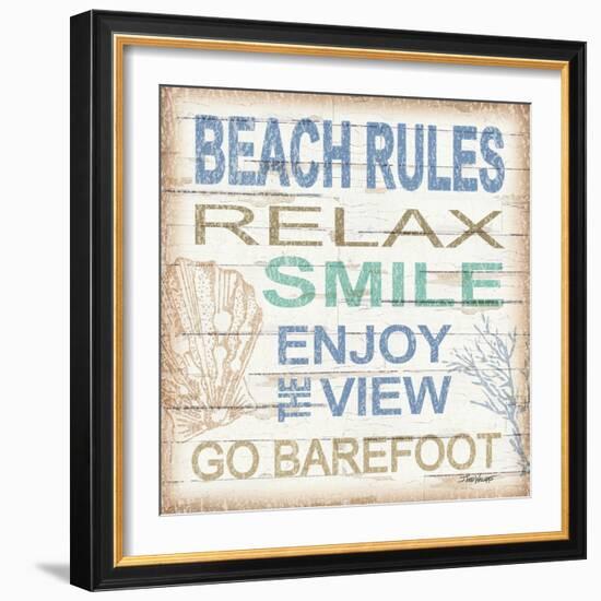 Beach Rules Sq-Todd Williams-Framed Art Print