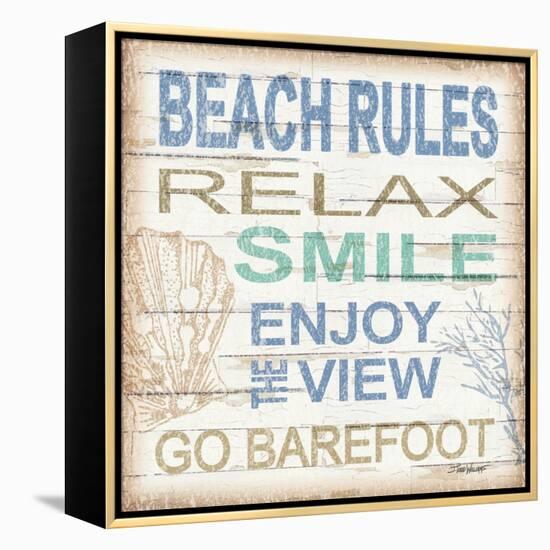 Beach Rules Sq-Todd Williams-Framed Stretched Canvas