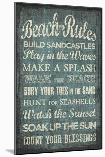 Beach Rules-Erin Clark-Mounted Giclee Print