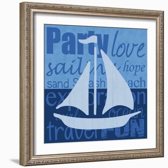 Beach Sail-Lauren Gibbons-Framed Art Print