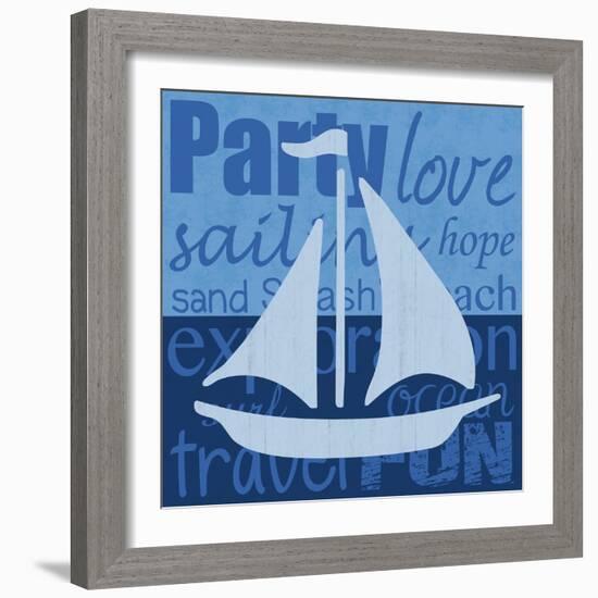 Beach Sail-Lauren Gibbons-Framed Art Print