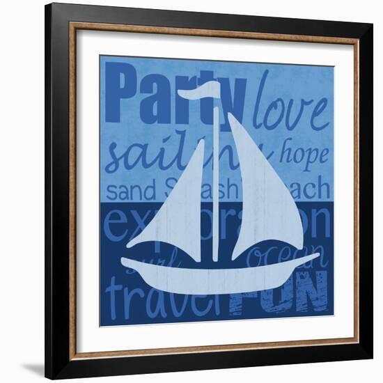 Beach Sail-Lauren Gibbons-Framed Art Print