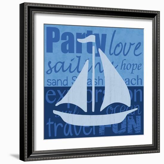 Beach Sail-Lauren Gibbons-Framed Art Print