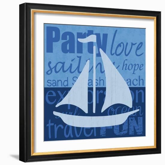 Beach Sail-Lauren Gibbons-Framed Art Print