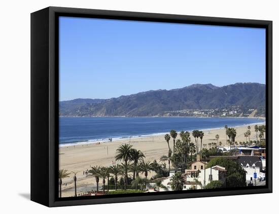 Beach, Santa Monica, Malibu Mountains, Los Angeles, California, Usa-Wendy Connett-Framed Premier Image Canvas