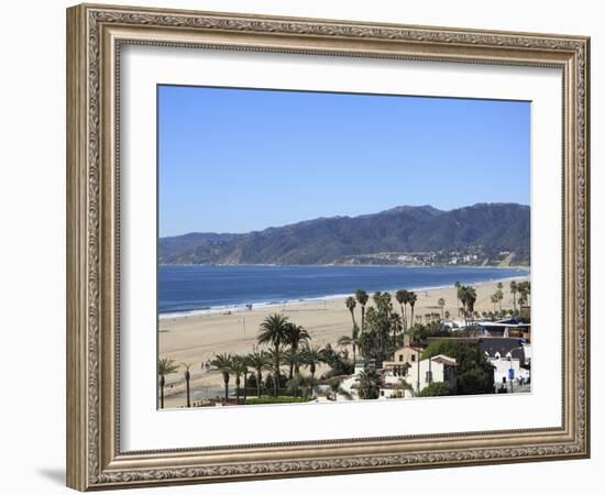 Beach, Santa Monica, Malibu Mountains, Los Angeles, California, Usa-Wendy Connett-Framed Photographic Print