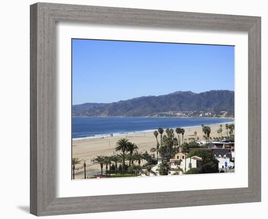 Beach, Santa Monica, Malibu Mountains, Los Angeles, California, Usa-Wendy Connett-Framed Photographic Print