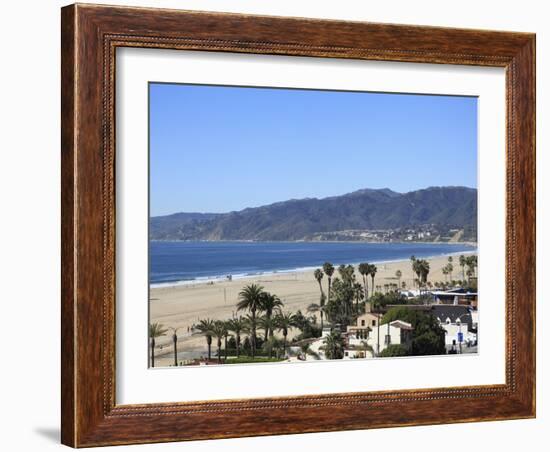 Beach, Santa Monica, Malibu Mountains, Los Angeles, California, Usa-Wendy Connett-Framed Photographic Print