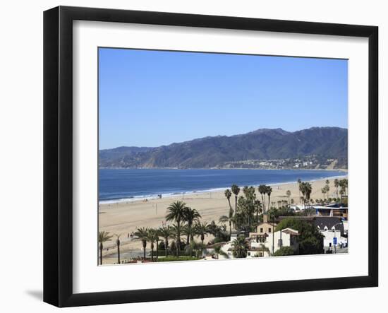 Beach, Santa Monica, Malibu Mountains, Los Angeles, California, Usa-Wendy Connett-Framed Photographic Print