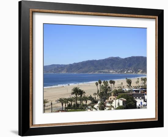 Beach, Santa Monica, Malibu Mountains, Los Angeles, California, Usa-Wendy Connett-Framed Photographic Print