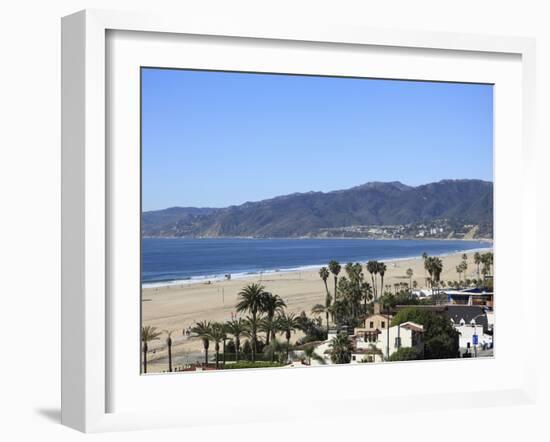 Beach, Santa Monica, Malibu Mountains, Los Angeles, California, Usa-Wendy Connett-Framed Photographic Print