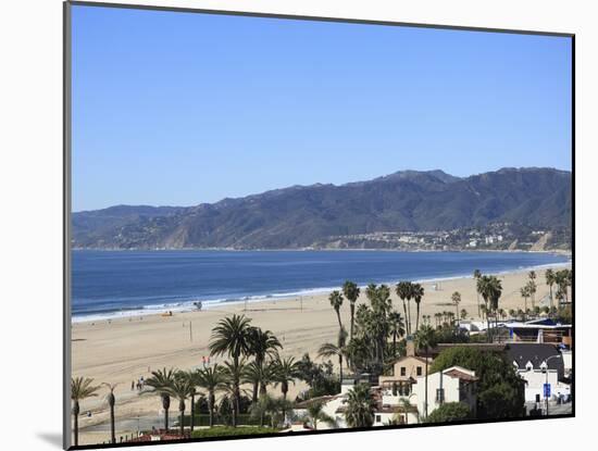 Beach, Santa Monica, Malibu Mountains, Los Angeles, California, Usa-Wendy Connett-Mounted Photographic Print